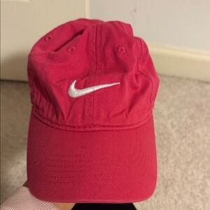 Nike Pink-Red Swoosh Adjustable Cap